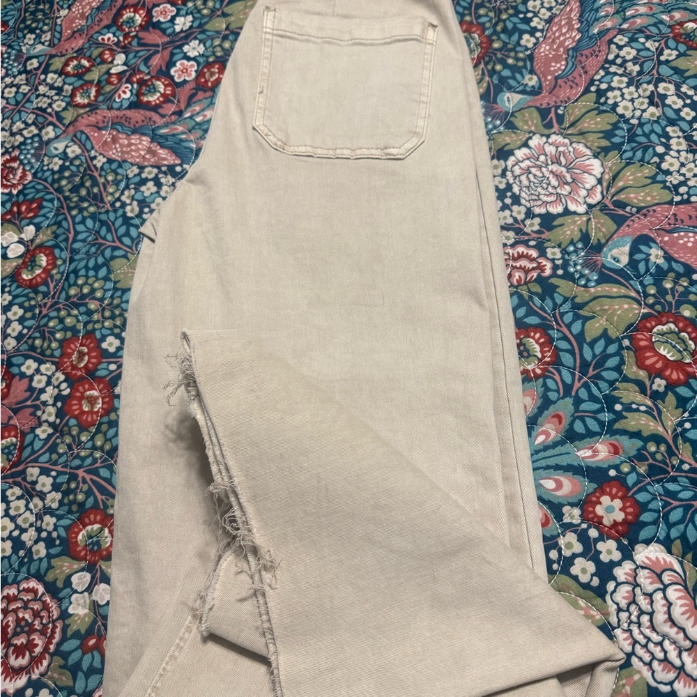 Pat New York Light Beige Wide Leg Jeans - Picture 3 of 9